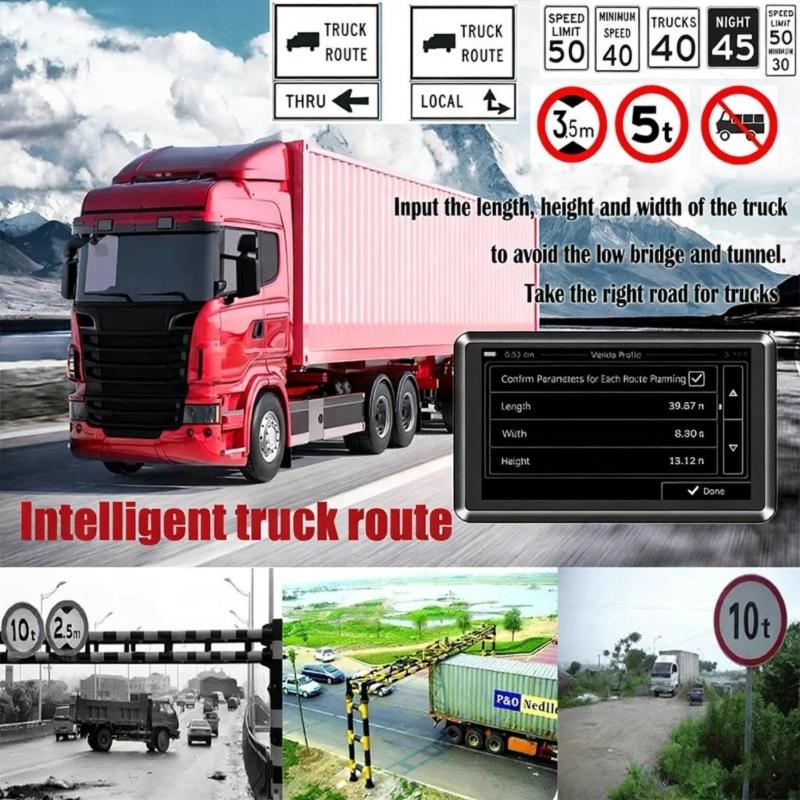 7inch GPSs Navigation For Car And Truck With Life North US Maps Updates And Card Slot