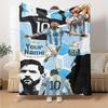 Football Messi Personalized Text Blanket Multi-purpose Personalized Blanket Durable Comfort Perfect for Chair Livingroom Nap Bed for All Occasions