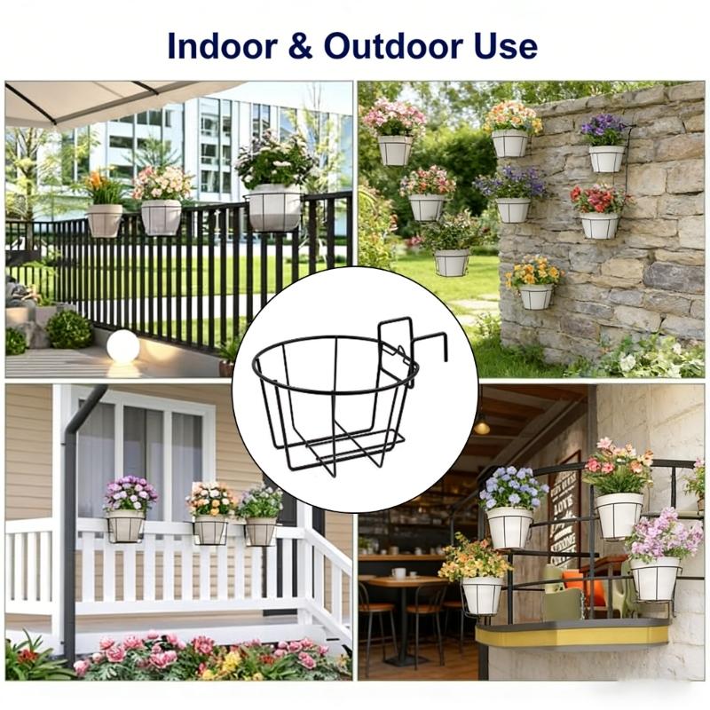 Weather Resistant Garden Hanging Basket Holders Support Frame Bracket For Patios Ledges Plant And Greeneries Decoration