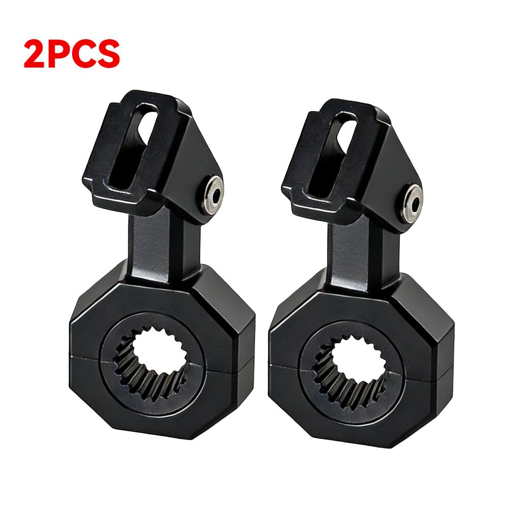 Motorcycle Headlight Spot Light Bracket Mount Fog Tube Fork Clamp Motorcycle Auxiliary Light Bracket 360° Adjustable Accessories