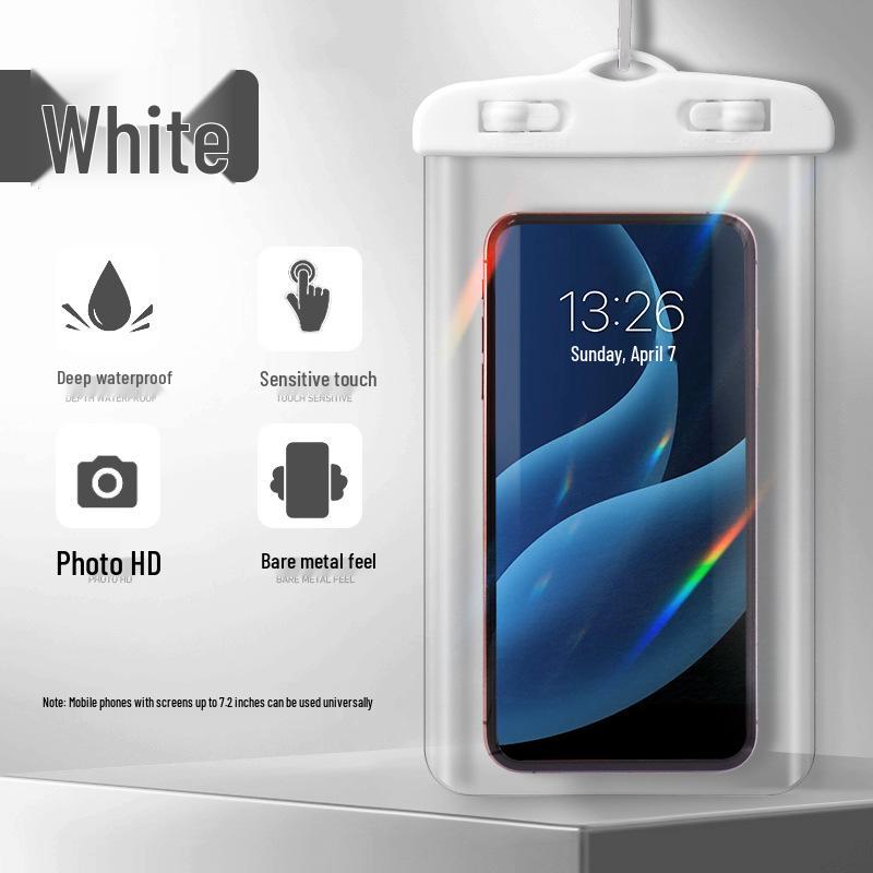 Floating Waterproof Phone Bag with Airbag: Touchscreen Compatible, Transparent, for Swimming, Rafting, Diving, Water Parks, and Photography