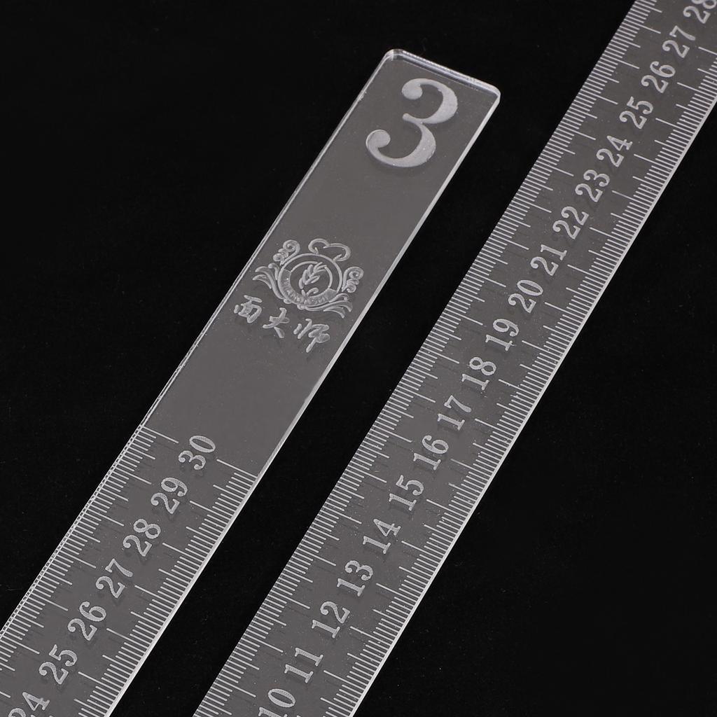 2Pcs Acrylic Baking Ruler Dough Thickness Guide Biscuit Leveling Tool Rolling Pin Companion for Consistent Pastry Crust