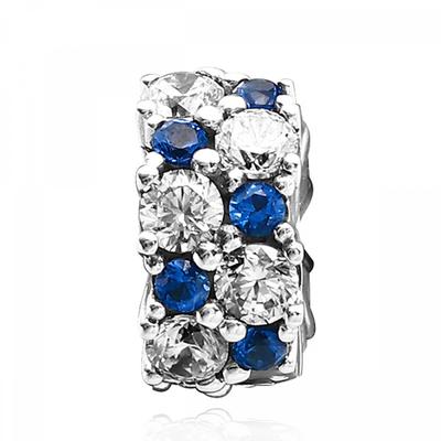 Pandora 799171c01 Claro   Azul Brilhante Clipe Prata Charme