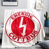 FC Energie Cottbus bedruckte Flanelldecke, weicher Überwurf für Schlafzimmer Sofa, waschbar, Fußballfanartikel, tolles Geschenk.