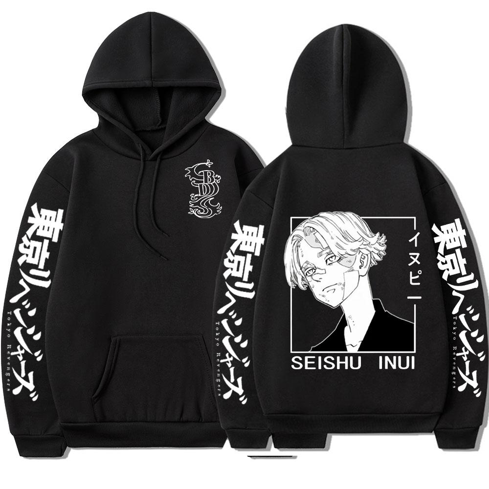 Japanese Anime Tokyo Revengers Hoodie Seishu Inui Graphic Hoodies Harajuku Streetwear Men Women Fashion Long Sleeve Oversized Sweatshirt