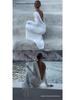 Elegant European & American Women's Backless Long Sleeve Evening Gown - Autumn/Winter Collection