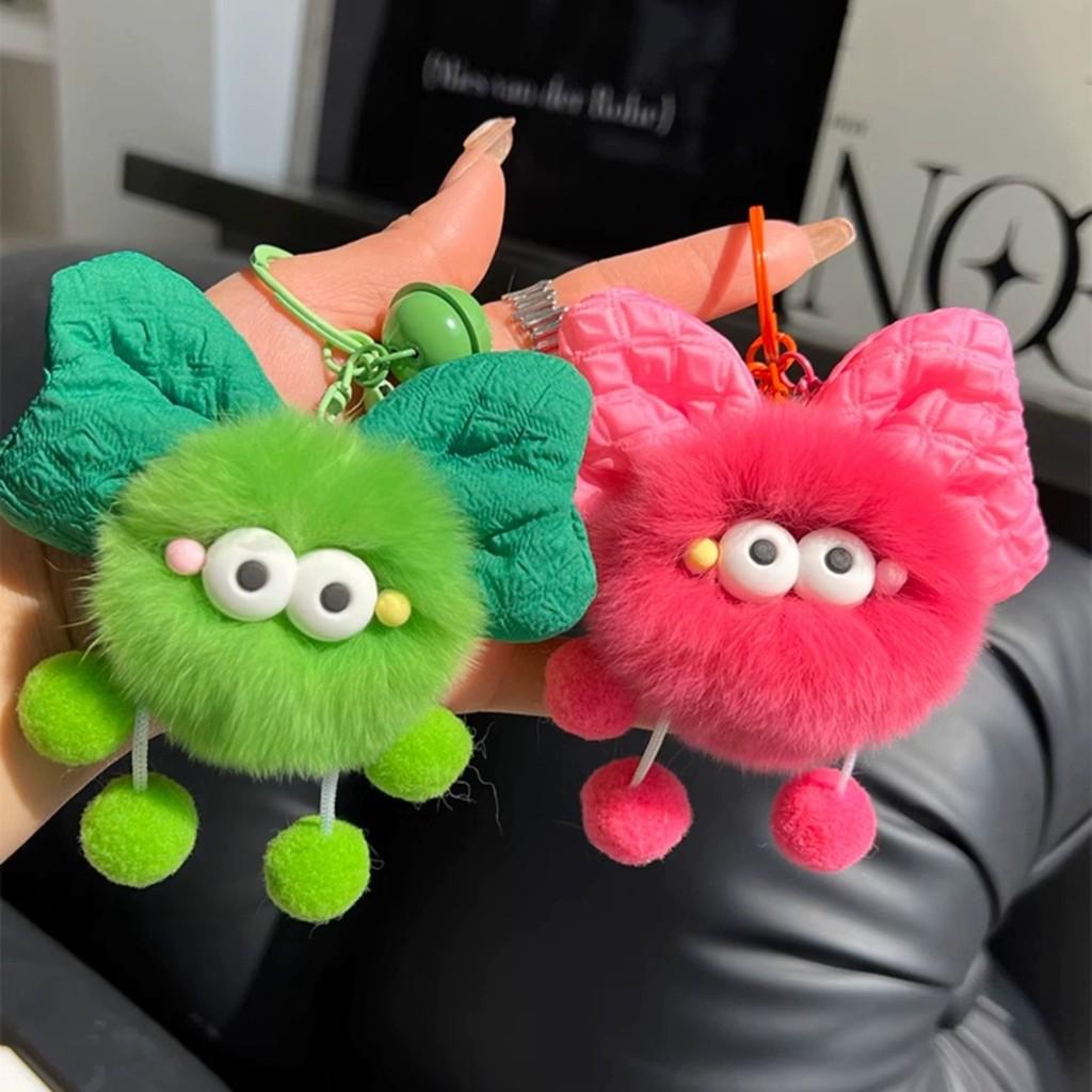 Rex Cute Rabbit Bow Briquettes Elf Action Bag Hanging Cartoon Plush Keychain Toy