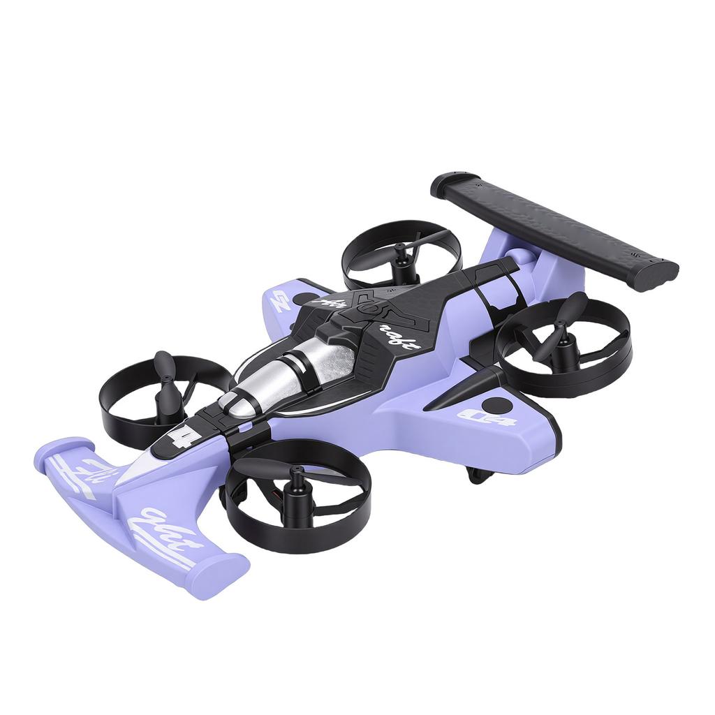 2 In 1 RC Flying Car Aircraft EVA 2.4GHz Remote Control Stunt Aircraft Toy for Birthday Xmas Gift Purple
