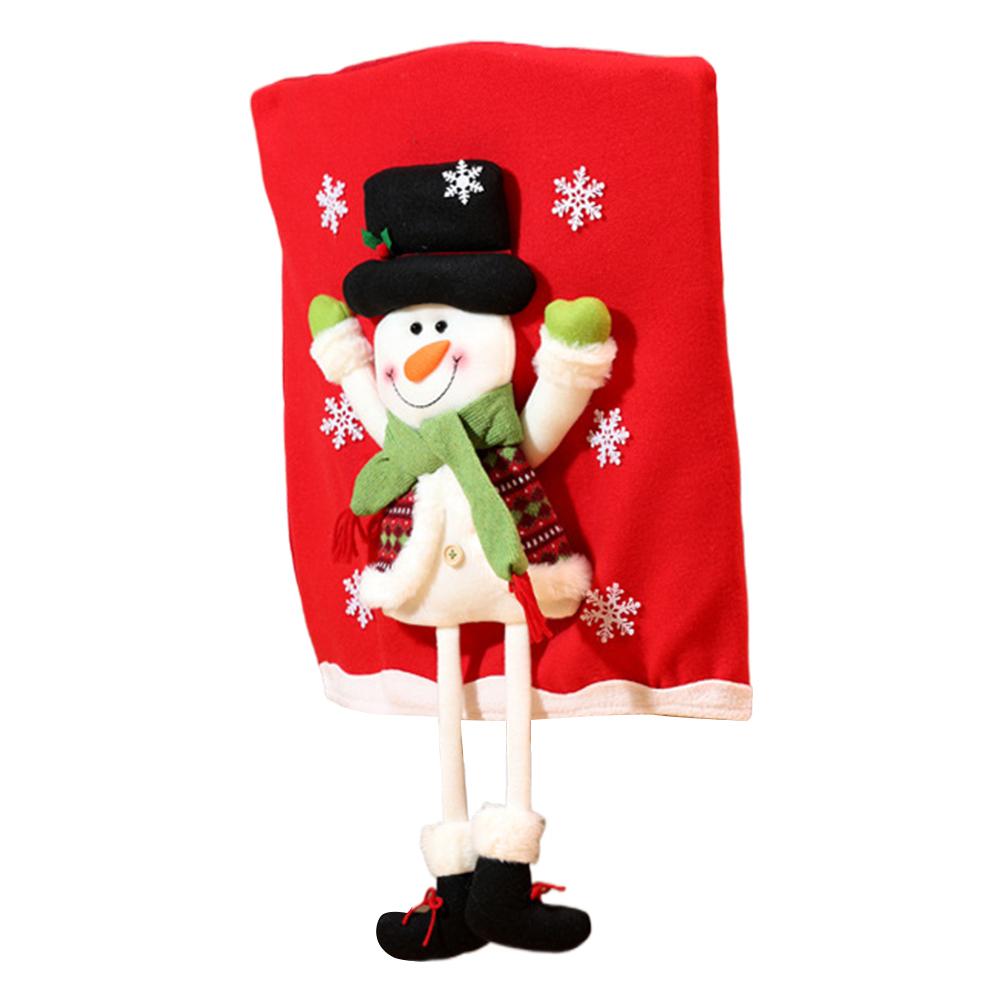Snowman Santa Claus Elk Deer Chair Cover Christmas Chair Cover Christmas Table Decoration Dining Chair Cover Xmas Party Supplies