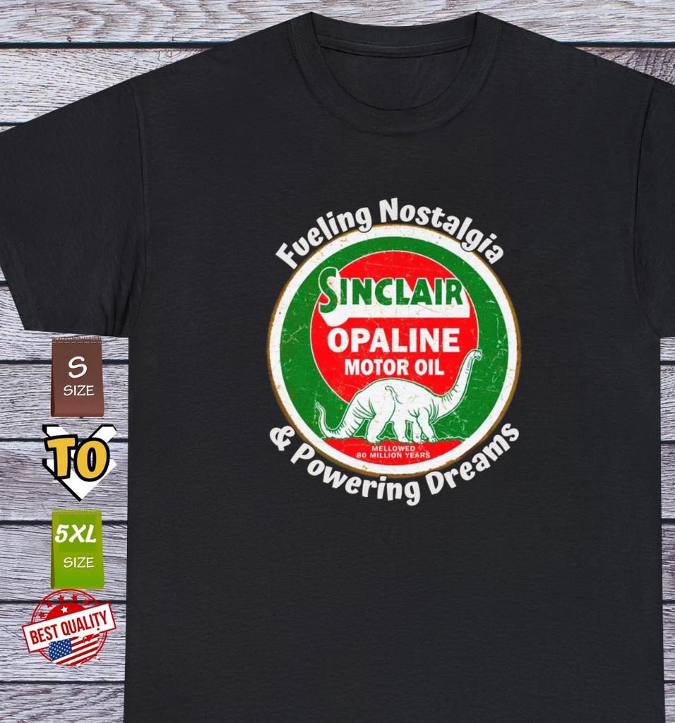 Vintage Sign T Shirt Old School Tee American Retro Gas Oil Motor Car Race