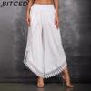 BITCED Women's Fashion Casual Solid Color Print Pants & Capris