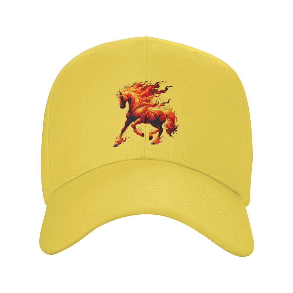 Fire Horse Animal Horse Sun Baseball Cap Summer Men Adult  Print Trucker Hat High Quality Casual Tennis Skate Baseball Caps