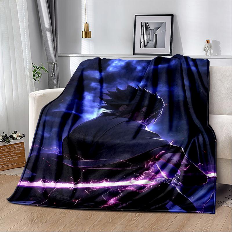 3D N-Naruto Cartoon Anime I-Itachi Flanelldecke Weiche Warme Überwurfdecke für Schlafzimmer Wohnzimmer Bett Reise Camping Picknick Kind