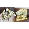Lenço Quadrado de Seda Estampa Floral de Luxo Mulheres Lenço de Cetim Macio Faixa de Cabelo Lenço de Pescoço Cabeça Hijab Senhora Faixa de Cabelo Foulard Fita de Bolsa