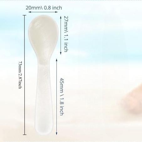 1PC Natural Material Ice Spoon Cream Coffee Caviar Spoon Mother of Pearl Seashells Stirring Spoons Teaspoon Crafts Dessert Coffe