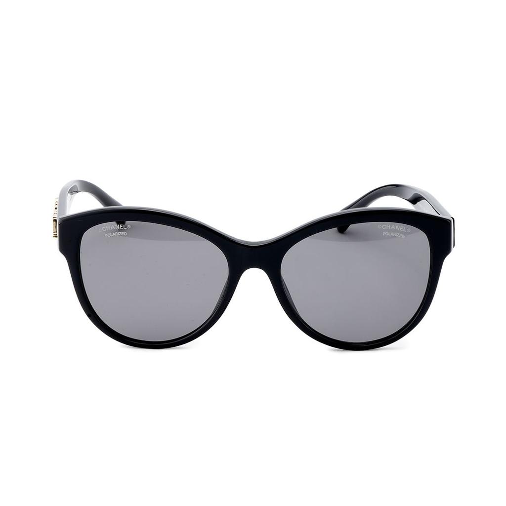 Chanel Fashion Simple Casual Sunglasses Black Round Unisex sunglasses CH5458C622T8
