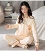 Women's Long-Sleeve Padded Pajamas, Cute Cartoon Style, Large-Size, Spring & Autumn Homewear, 2024 New Collection.