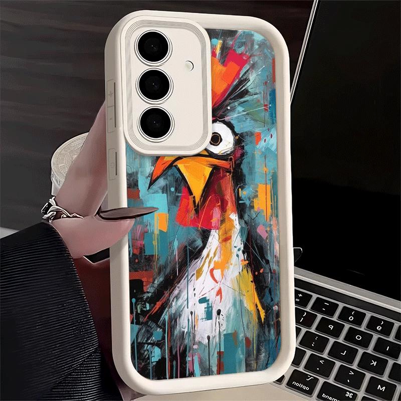 Phone Case for Samsung Galaxy S26 S25 Ultra S24 FE Chicken Hen Rooster Shell S23 Plus S22 + S21 S20 5G Soft Silicone Funda