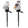 Solar-Powered Owl and Parrot Resin Stake Lights for Outdoor Garden Decoration