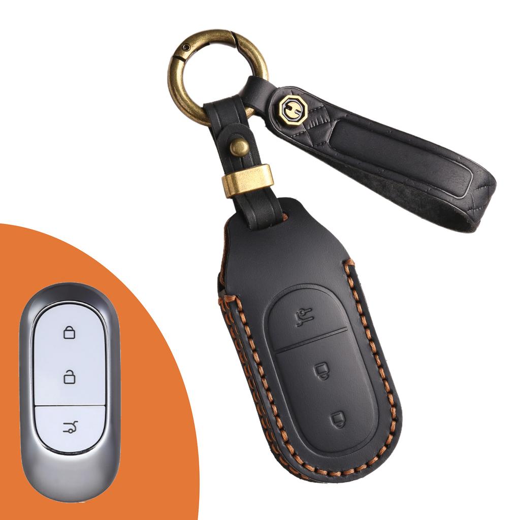 Anwendbar auf die neue Zero Running Schlüsselhülle T03 Schnalle C11 High-End S01 Auto Herren- und Damen-Rindsleder c01 Echtleder-Schutzhülle