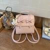 Schoolbag Foreign Style Retro College Backpack Bag Women's 1011 Spring New Niche Bow Backpack Portable Student Schoolbag