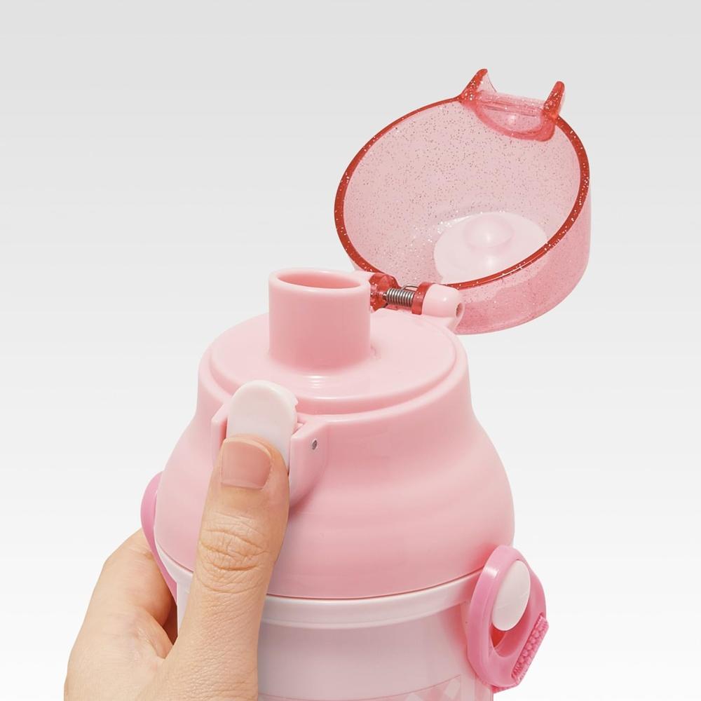 Skater Water Bottle for Children Direct Drinking 480ml Plastic One Touch Dishwasher Safe Made In Japan Sanrio My Melody Big Ribbon Girls PSB5SANAG-A