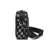 MLB Monogram Series NY Yankees Vintage Floral Print Letter Logo Polyester Camera Bag Crossbody Shoulder Bag Unisex Bags Black 3ACRM012N-50BKS