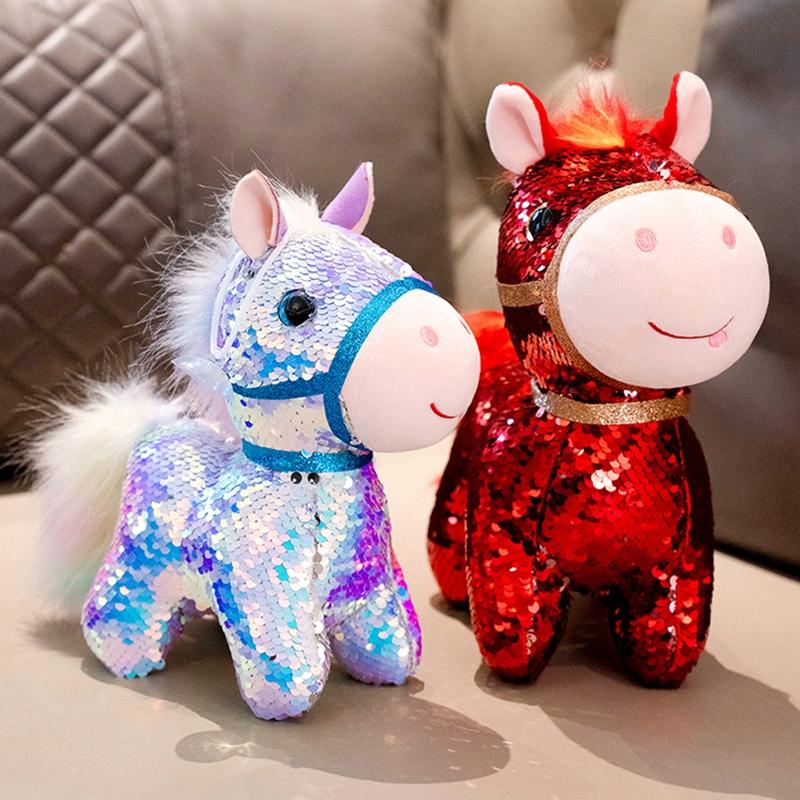Horse Statues Figure Desk Ornament Christmas New Year Home Office Decoration Spring Festival Decoration Party Gift Horse Favors