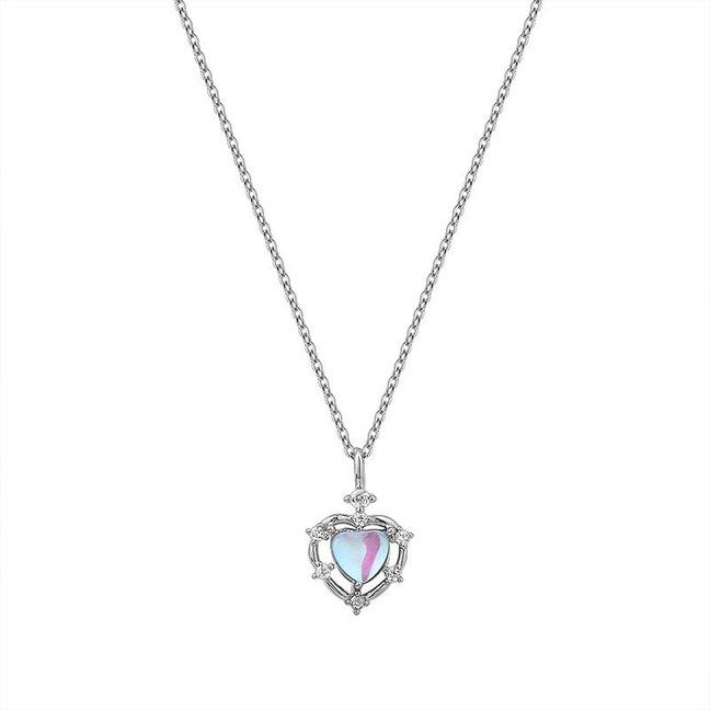 Gradual Change Love Necklace Female Niche Design Advanced Sense Student Love Collarbone Chain Winter Gentle