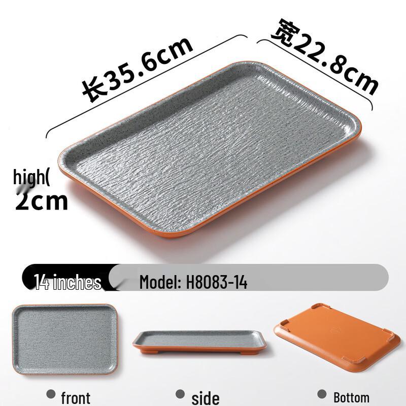 Square Melamine 3-Compartment Serving Plate