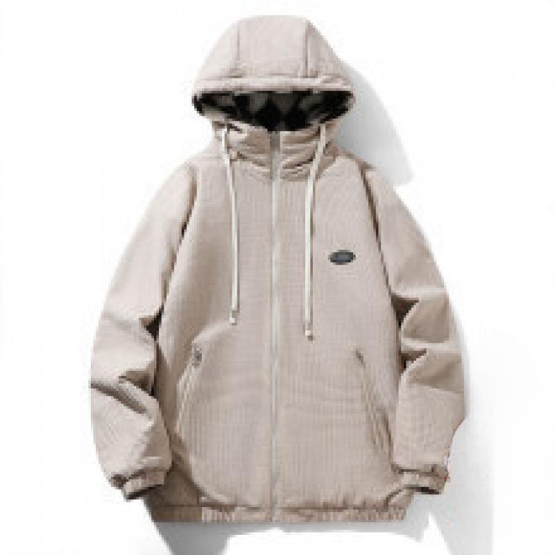 

Осенние и зимние куртки, мужские и женские пальто в гонконгском стиле, вафли, надеваются на обе стороны, мужские свободные 2XL хаки