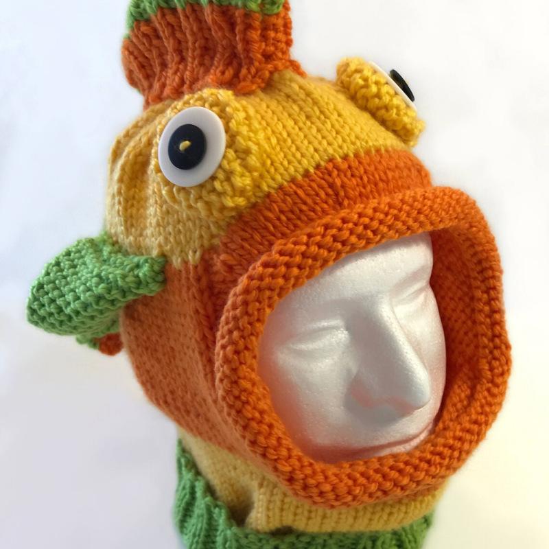 

Полностью вручную связанная забавная именная роговая шапка и маска в одном