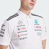 Adidas X Mercedes-Amg Petronas F1 Collaboration Team Casual Comfortable Striped Polo Shirt Men tops White Black JW0586