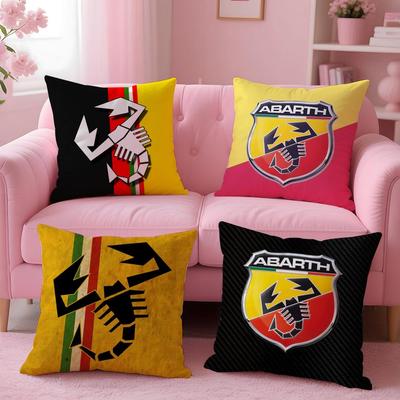 Abarth S-Scorpion Car Brand AS Cushion Cover Comfortable Reversible Pillow Cover Ideal for Car Sofa Bedroom & Beyond