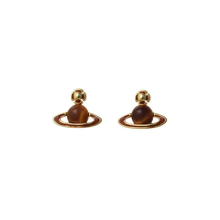2024 Autumn/Winter Women's Versatile Tiger's Eye Stud Earrings