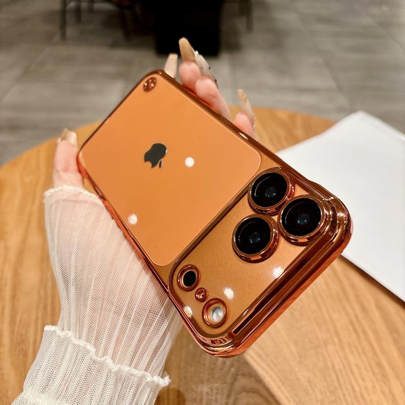 Coque Ultra Mince Transparente Semi-enveloppante Pour iPhone 17 Air 16 15 14 Plus 13 11 12 16 17 Pro Max Housse de Protection en Verre pour Appareil Photo