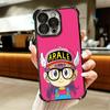 Arale S-Slump Anime Plating Phone Case For Iphone 16 17 Pro Max Air 16E 14 15 Plus 12 13 Mini Anti-Fall Airabag Cover