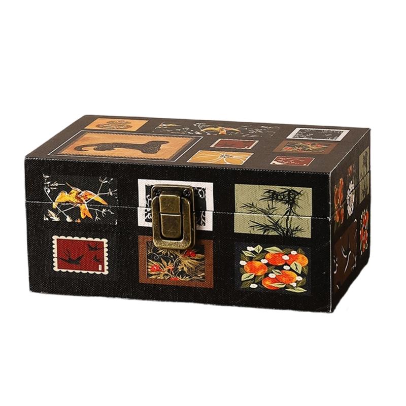 Rust Resistant Wood Jewelry Case Multifunctional Jewelry Box Wood Texture Suitable for Travel and Home Displaying