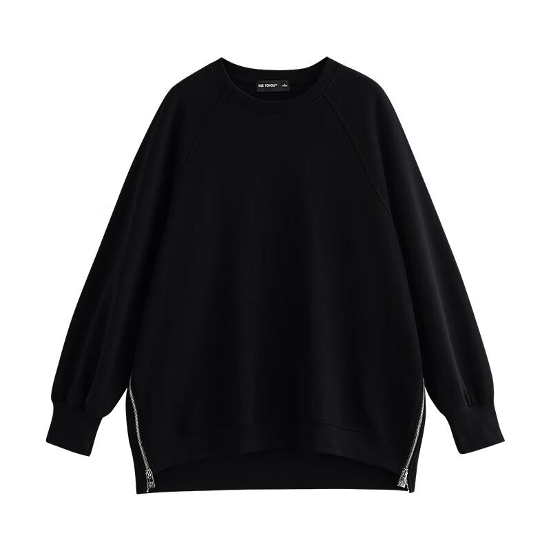 Chuyu Women's Oversized Slit Hem Sweatshirt