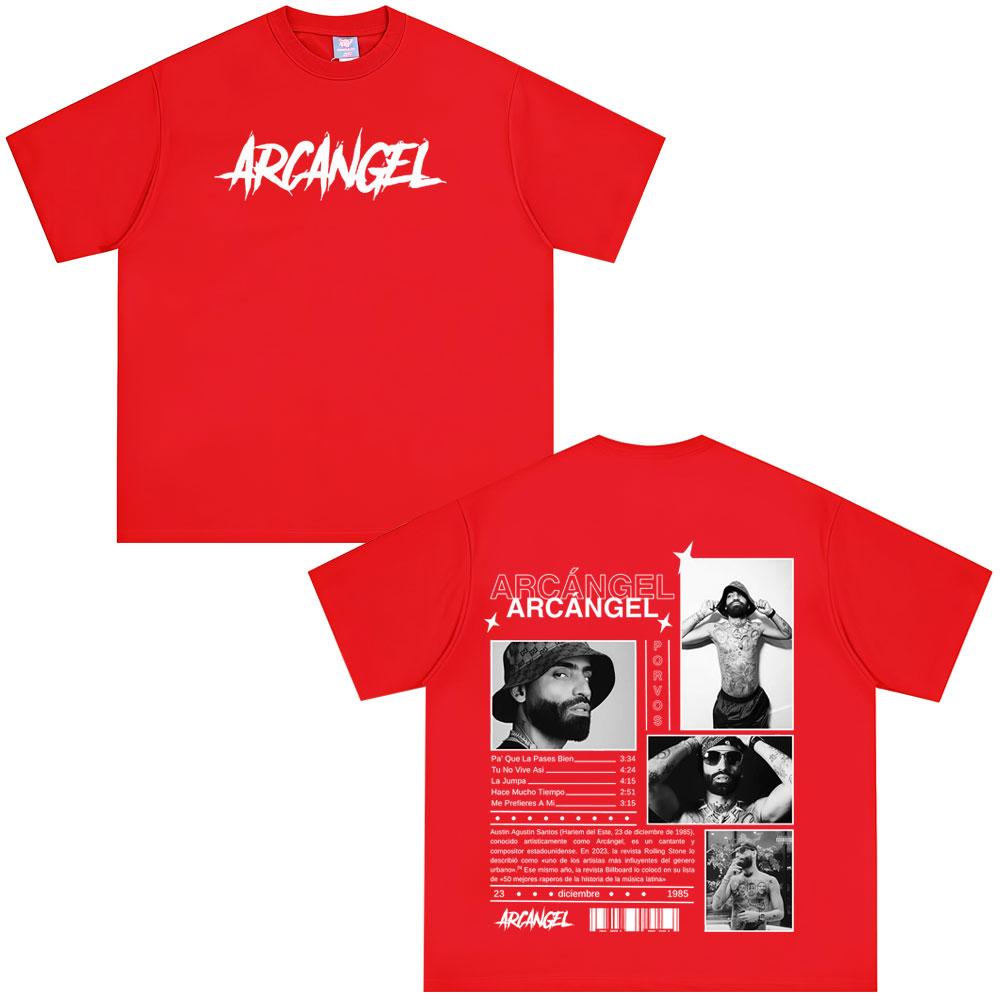 Rapper Arcangel Album 2025 T Shirt Mens Women Clothing Hip Hop Fashion Oversized Short Sleeve T-shirt Cotton T-shirts Fan Gift