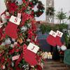 With Red Letter Knitting Stockings Yarn Hanging Ornament Christmas Socks  Xmas