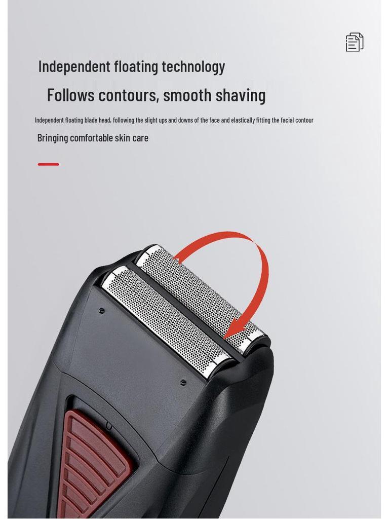 4D Double Head Reciprocating Electric Bald Head Shaver & Whitener for Men
