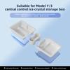 LUCKEASY for Tesla Model 3 Model Y 2023 Central Control Storage Box Ice Crystal Style Armrest Organizer Case Ca Accessories