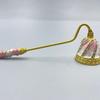 Antique Metal Candle Extinguisher With Decorative Antique Enameled and Long Handle Wick Flame Snuffer For Household Use