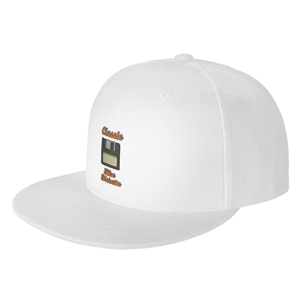 Fashion Classic Like Diskette Flat Brim Sun Hat Lazy Style Sun Caps