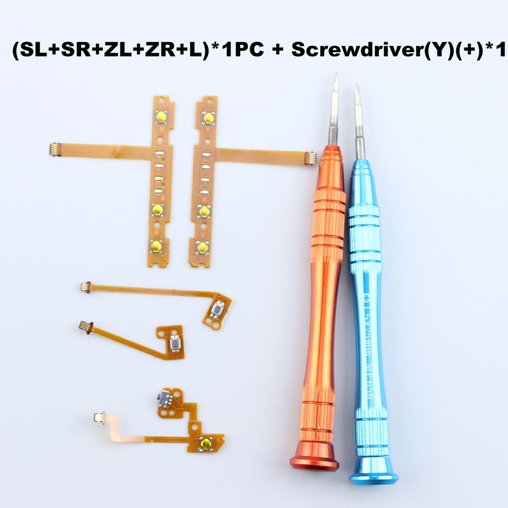 2pc Screwdriver + Flex Cable for Joycon Switch Strap Ribbon SL SR ZR ZL L Spare Parts for Nintendo Switch Repair Kit Accessories