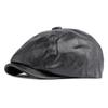 Men's Peaky Blinders Hat Ladies Retro PU Leather Flat Cap Beret Newsboy Cap