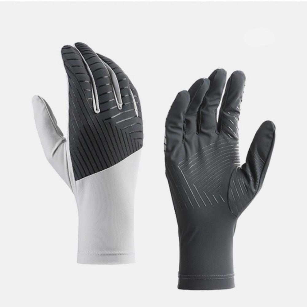 Anti-UV Sunscreen Gloves Highly Elastic Riding Driving Gloves New Surf Gloves  Men Women Women-M серый