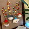 Plush Dog Phone Charm With Cartoon Hat For Gift And Decoration