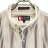 CHAPS RALPH LAUREN Striped Pattern Short Sleeve Button Down Shirt L White Men's Used